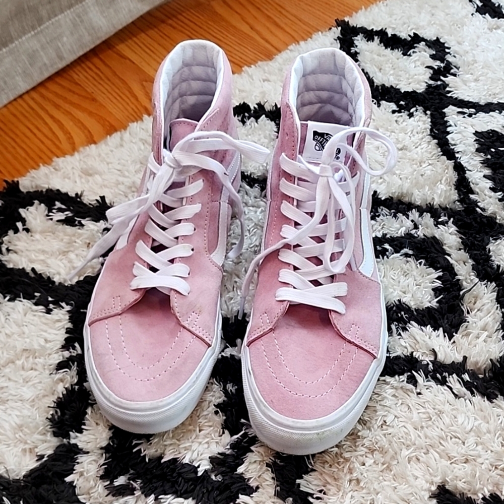Pink Suede Van's High Tops